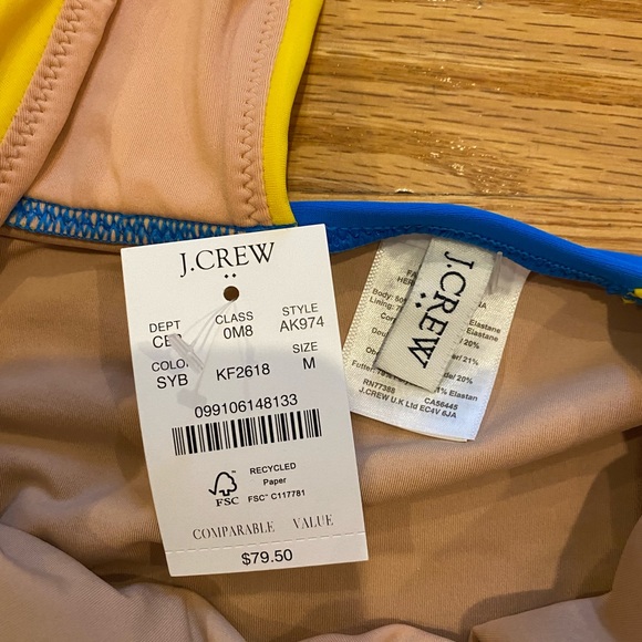 Jcrew one piece color block bathing suit - Picture 5 of 6